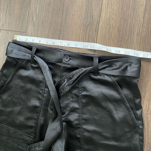 BANANA REPUBLIC Black High Waist Satin Utility Shorts NWT - Picture 11 of 12